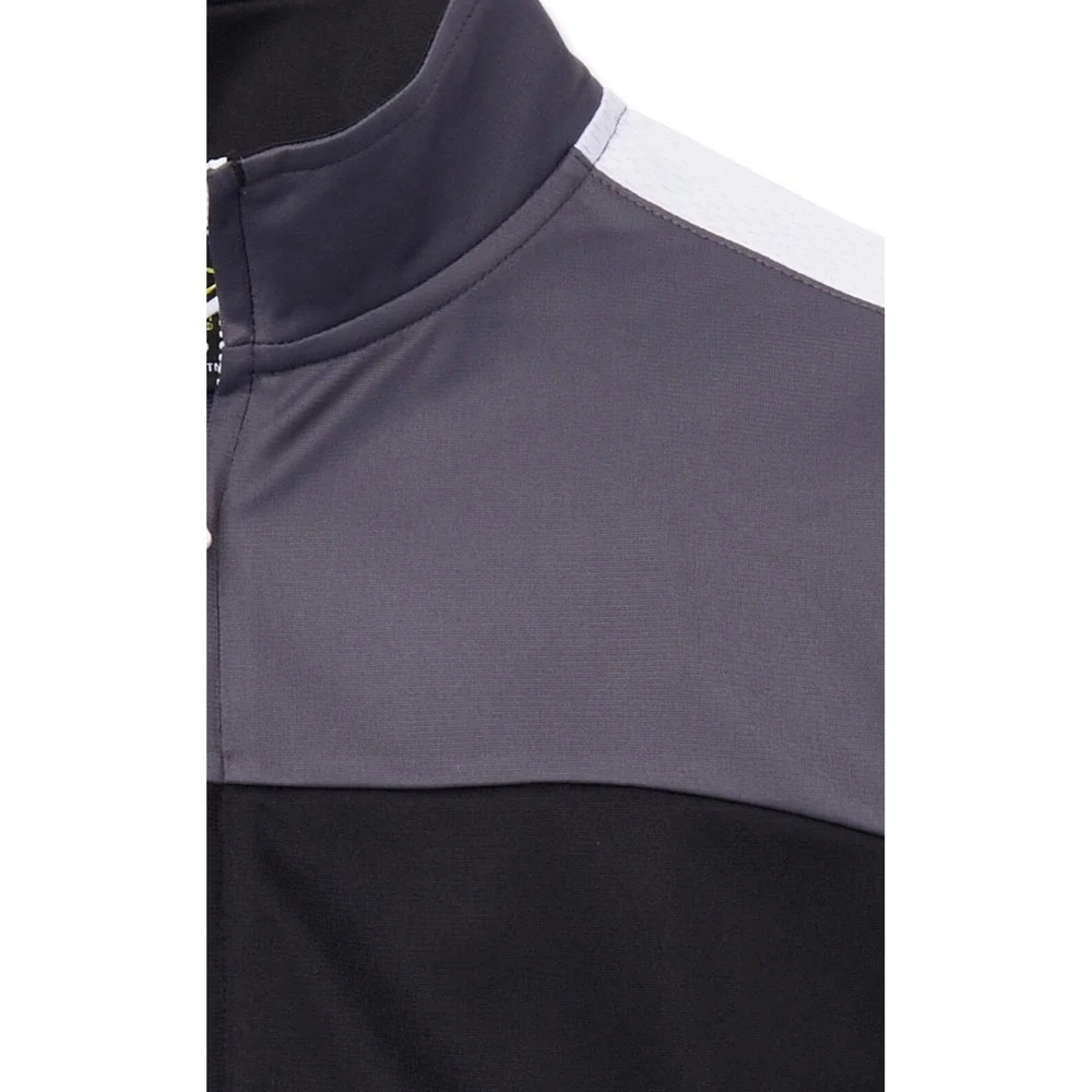 Athletic Works Youth Boys Tricot Track Full Zip Jacket Size L (10-12) Gray Black